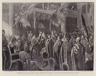 A investidura do senhor Iveagh como o cavaleiro da ordem de St Patrick de Sydney Prior Hall