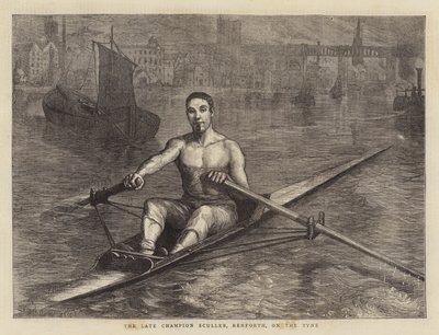 O campeão tardio Sculler, Renforth, no Tyne de Sydney Prior Hall