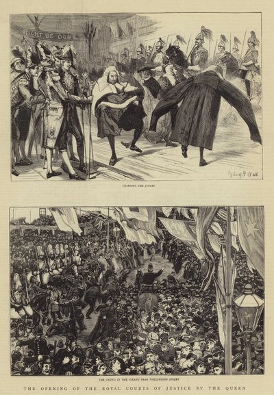 A abertura das cortes reais de justiça pela rainha de Sydney Prior Hall