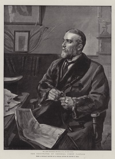 O originador da moeda de um centavo imperial selo de Sydney Prior Hall