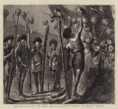 The Outrage in the Naga Hills, um troféu nativo de crânios humanos de Sydney Prior Hall
