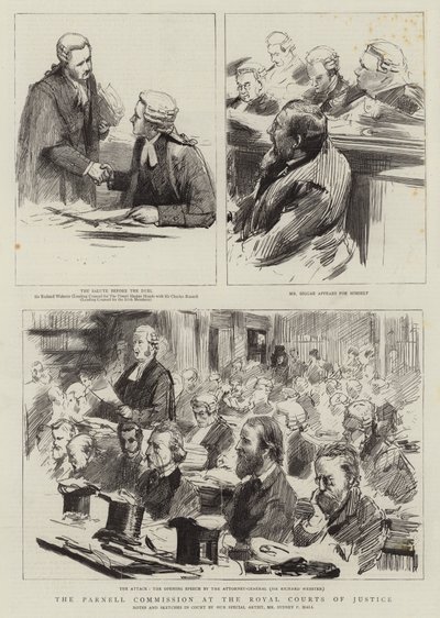 A Comissão Parnell na Royal Courts of Justice de Sydney Prior Hall