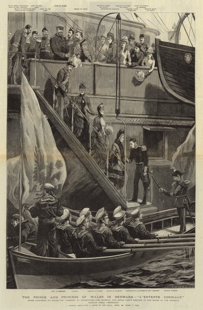 O Príncipe e Princesa de Gales na Dinamarca, L&39;Entente Cordiale de Sydney Prior Hall