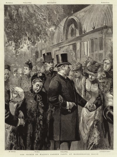 Festa de jardim do príncipe de Gales em Marlborough House de Sydney Prior Hall