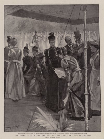 A Princesa de Gales e o Fundo Nacional de Pensões para Enfermeiros de Sydney Prior Hall