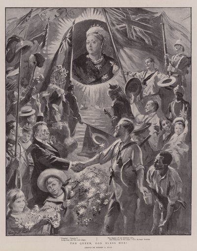 A rainha, Deus abençoe ela! de Sydney Prior Hall