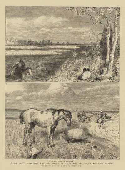 Para o Grande Noroeste com o Marquês de Lorne, XVII, a Pradaria e as Montanhas Rochosas de Sydney Prior Hall