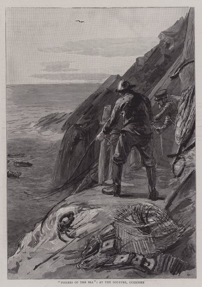 Toilers of the Sea, no Gouffre, Guernsey de Sydney Prior Hall