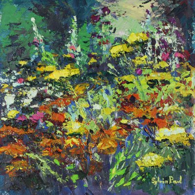 Sunny Garden Colours, 2021 (óleo sobre tela) de Sylvia Paul