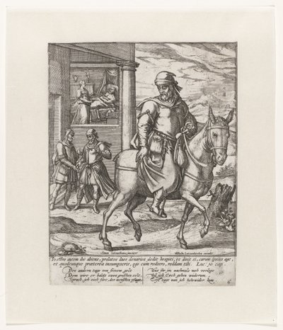 O Bom Samaritano paga ao estalajadeiro
Parábola do Bom Samaritano (título da série) de Symon Novelanus