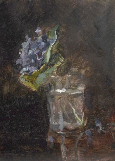 Ramo de violetas num vaso (1882) de TOULOUSE LAUTREC