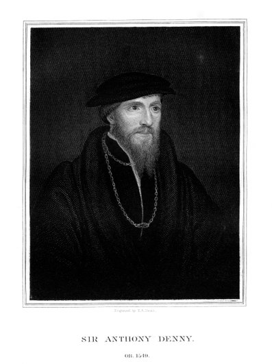 Sir Anthony Denny, cortesão de Henrique VIII, 1827. de T. A. Dean
