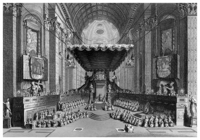 Canonização de Santos na Igreja de São Pedro, Roma. de T. Brown