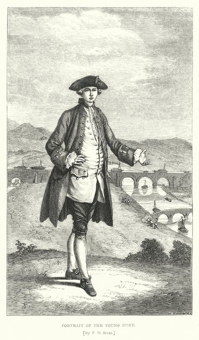 Retrato do Jovem Duque (gravura) de T. D. (after) Scott