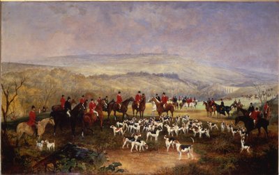 Encontro dos Fox Hounds do Major Browne dos Bancos do Norte de março de 1872 de T. J. Gibb