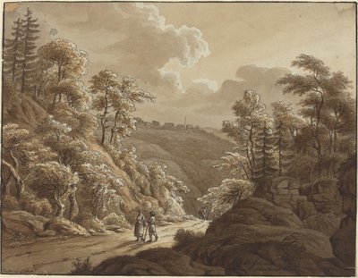 Estrada pela floresta perto de Kresselbach de T. Lamey