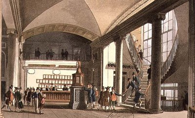 O Salão do Mercado de Leilões de T. and Pugin A.C. Rowlandson