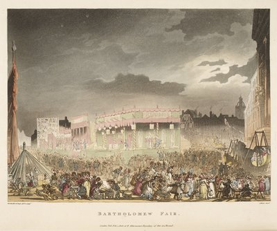 Feira de Bartholomew de T. & Pugin A.C. (1762 1832) (after) Rowlandson