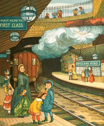 Ferrovia subterrânea da &39;London Town&39; de T. and Houghton, E. Crane