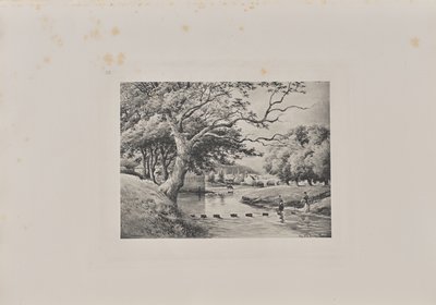 Vista para a Ponte Velha de Partick a partir de Stepping-Stones de T. and R. Annan and Sons
