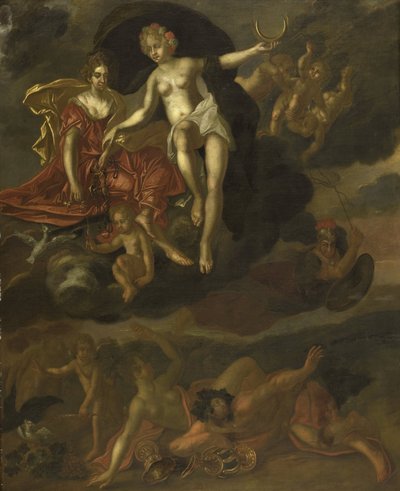 Diana e Vénus Punir Vénus e Baco de T. van Malsen