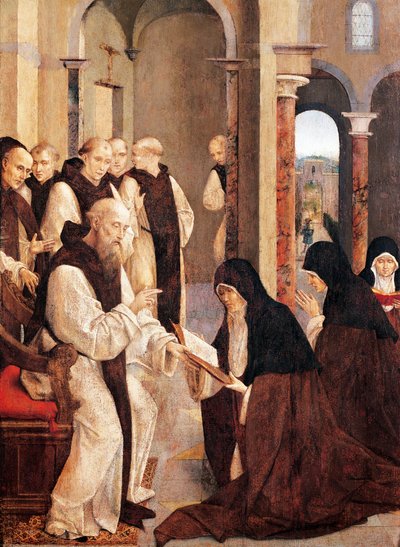 São Jerônimo, Santa Paula e Santa Eustoquia, de Frey Carlos (ativo 1517-1535) de Taborda Vlame Frey Carlos