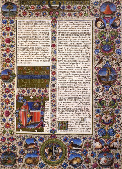 O livro de Levítico, primeiro volume da Bíblia de Borso d