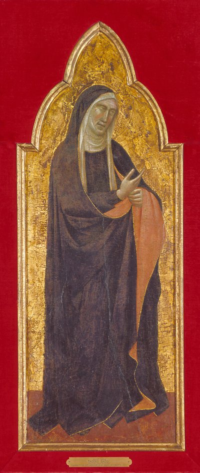Virgem em luto (tempera e ouro sobre madeira) de Taddeo Gaddi