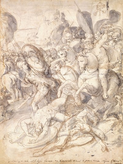 A Batalha de Cosa de Taddeo Zuccari