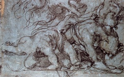 Os lutadores, século XVI. de Taddeo Zuccari