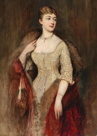 Retrato do cantor Joséphine de Reszke 1855-1891, 1879. de Tadeusz Ajdukiewicz