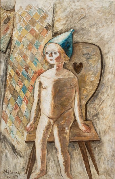 A menina com o gorro azul de Tadeusz Makowski
