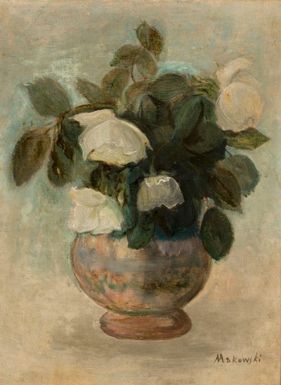 Rosas brancas de Tadeusz Makowski