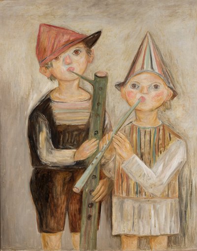 Os rapazes com flautas de Tadeusz Makowski