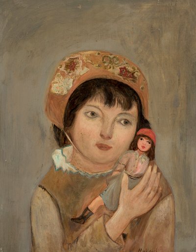 Menina com uma boneca de Tadeusz Makowski