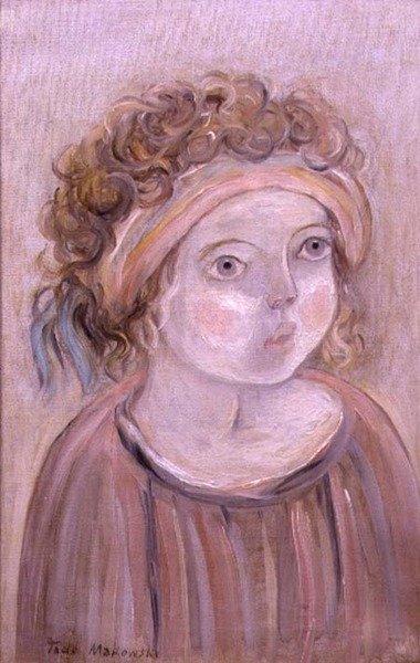 Retrato de uma criança (óleo sobre tela) de Tadeusz Makowski
