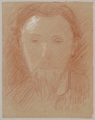 Estudo de retrato de um jovem de barba de Tadeusz Makowski