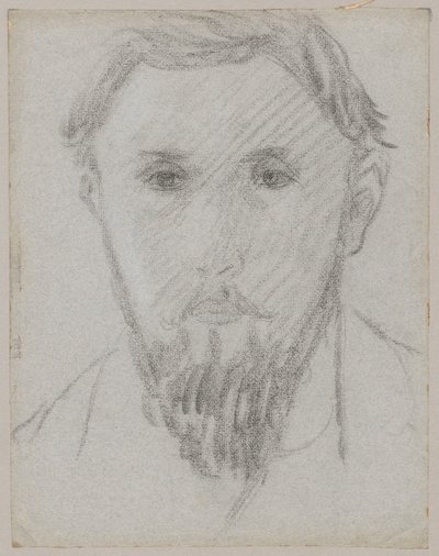 Estudo de retrato de um jovem com barba de Tadeusz Makowski