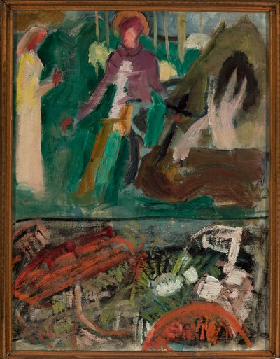 Esboço para a pintura "São Jorge trespassando o dragão" de Tadeusz Makowski