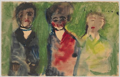 Drei weibliche Figuren in Abendkleidern de Tadeusz Makowski
