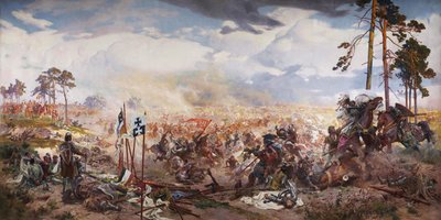 A Batalha de Grunwald, 1910 de Tadeusz Popiel