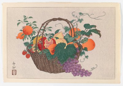 Still Life with Basket of Fruit, c.1930 (estampado) de Taisu Taisu