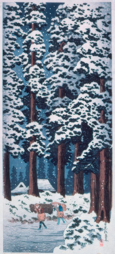 Estrada forrada com cedros perto de Nikko de Takahashi Hiroaki
