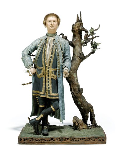 Figura de argila pintada tradicionalmente identificada como David Garrick, c.1770 (cerâmica) de Tan Che Qua Tan Che Qua