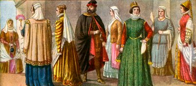 Vestido italiano do século XVI de Tancredi Scarpelli