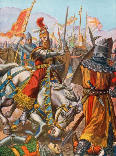 Frederico Barbarossa é ferido na batalha de Legnano, 1176 de Tancredi Scarpelli