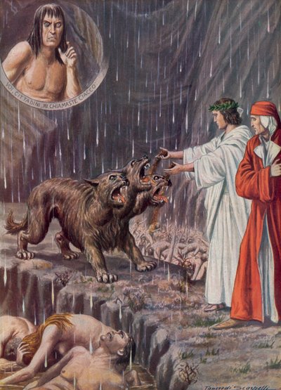 Ilustração para a Divina Comédia de Dante de Tancredi Scarpelli