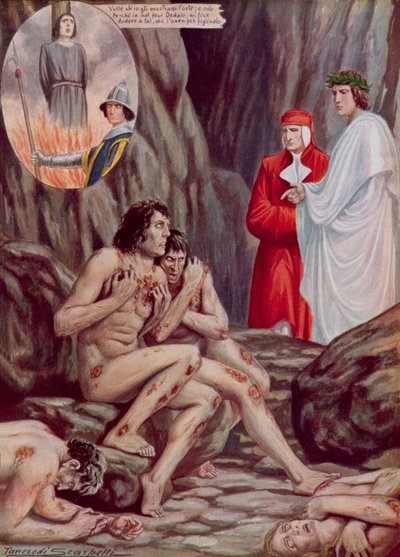 Ilustração para a Divina Comédia de Dante de Tancredi Scarpelli