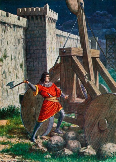 Landemaro durante o cerco de Salerno, 871 de Tancredi Scarpelli