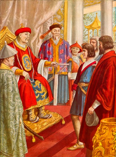 Marco Polo, o jovem sendo apresentado a Kublai Khan de Tancredi Scarpelli